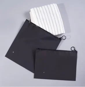 Custom Frosted CPE Clothing Packaging Plastic Slider Ziplock Bag T shirt Pants Garment Storage Zipper Pouch
