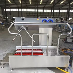 Custom Hygiene Entry Station Stainless Steel Boot Sole Washer Hand Cleaning Station Turnstile Gate Food Factory Workshop OEM ODM