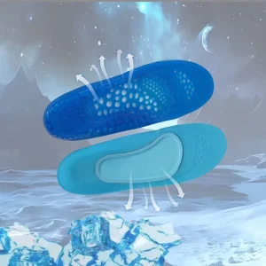 Custom Ice Cool Honeycomb Gel Insoles Breathable Ventilated Heat Dissipation Sports Shoe Inserts for Summer Anti Sweat Foot Care