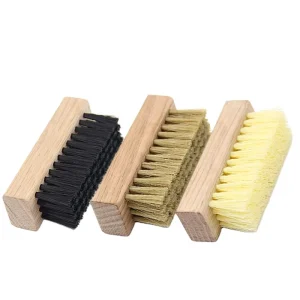 Custom LOGO Oka Wooden Hard pp Hair Medium Plastic Hair Soft Pig Hair Brush Sneaker Shoe Cleaning Brush