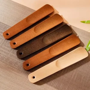 Custom LOGO Wooden Shoehorn 20CM Mini Shoehorn High grade Portable Hotel Travel Shoe Horn