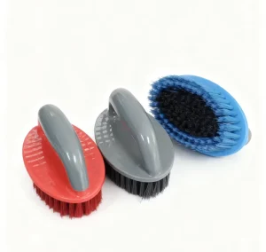 Custom Lightweight Plastic Sneaker Shoe Cleaning Brush with Hanging Loop and Multi Functional Design