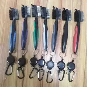 Custom Logo 2-Sided Golf Club Cleaner Brush for Putter and Wedge Golf Product Accessory with Logo