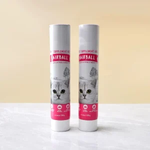 Custom Logo Eco friendly Multi Vitamin Paste Palatable Cosmetic Gel for Puppy Kitten Cylinder Aluminum plastic Screw Cap Tube