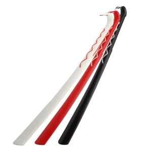 Custom Logo High Quality 60cm Shoehorn Shoe Wearing Helper Long Handled Plastic Shoe Horn