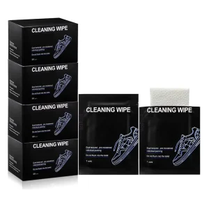 Custom Logo Individually Wrapped Leather Cleaning Shoe Wipes Sneaker Cleaner Wipes With Dots