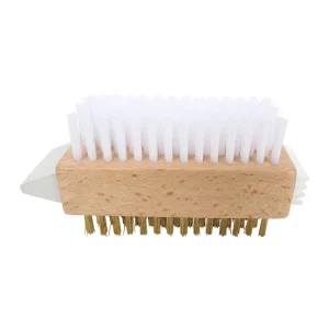 Custom Logo Multifunctional Wooden Nubuck Brush Suede Cleaning Brush Shoe Eraser Brush with Copper Wire