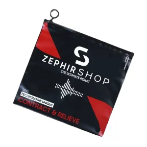 Custom Logo Printed Thickened PVC PE CPE Zipper Bags Pull Ring Waterproof Reusable Frosted Bathroom Storage Pouches