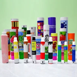 Custom Logo Private Label Empty Bubble Gum Tubes Packing Screw Cap UV Printing 12.7 35mm Made in China