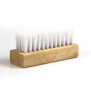 Custom Logo Rubber Wood Shoe Brush PP Pig Horsehair Bristles for Sneaker Suede & Leather Care (Bulk Order)