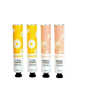 Custom Logo UV Printing Aluminum plastic Cosmetic Squeeze Tubes Custom Size for Hand Cream Packaging Screw Cap