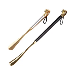 Custom Metal Brass Lion Handle Brown Black Shoe Horns 32/49/58/72cm Luxury Shoe Horn Long Handle for Elderly and Women