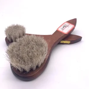 Custom Multi functional Hand held Wooden Handle Shoe Cleaning Brush Horse Hair Bristles for Leather Cleaning Waxing Polishing