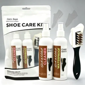 Custom Packaging Suede & Nubuck Shoe Care Kit Cleaner Spray & Brush Set
