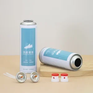Custom Printed Shoe Sock Deodorizer Empty Aerosol Tin Cans Filling Shoe Cleaning Foam Spray Can with Valve and Nozzle