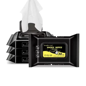Custom Quick Cleaning Tissue Shoe Wipe Wet Tissues Sneaker Shoe Cleaning Wipe Shoe Shine Wipes 12
