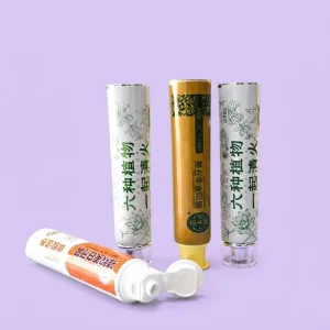 Custom Shape Aluminum Plastic Slanted Toothpaste Tubes 12.7-35mm Food Grade Screw Cap UV Printing
