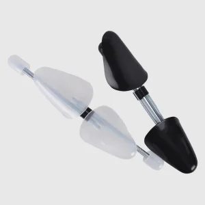 Custom logo Sneaker Shape Holder Adjustable Black Plastic Shoe Tree for Men Women