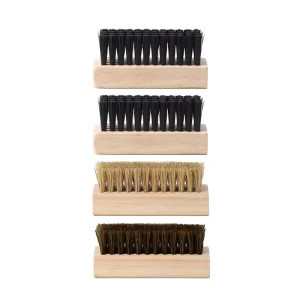 Custom logo Soft Medium Stiff Shoe Cleaning Tools Wooden Shoe Brush
