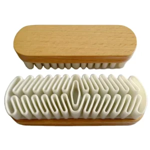 Customer Logo Soft TPR Crepe Brush Nubuck and Suede Frosted Cleaning with Wooden Handle Silicone for Shoe Cleaning