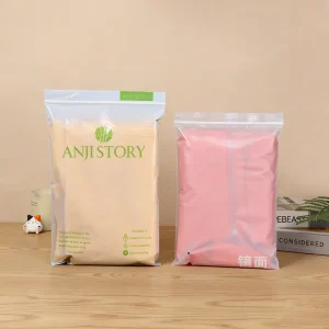 Customized 100% Compostable Bag Ziplock clear Printing logo Full Biodegradable Matte Zipper Bags No Plastic for Apparel