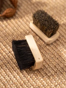 Customized Accept Wooden Brush Beech Wood Handle and Horse Hair Bristle Small Rectangular Shoe Cleaning Brush