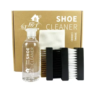 Customized Box 300ml Sneaker Care Kit Sport White Shoes Cleaning Liquid Kit Set with Brush