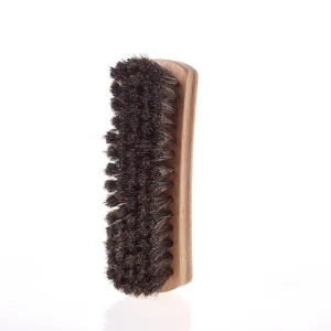 Customized Brown Wooden Shoe Brush Cleaning Shoe Horse Brush with Beech Handle