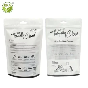 Customized Cleaning Wipes Packaging Stand up Pouch Shoe Care Kit Packaging Bags Mylar Zipper Bags