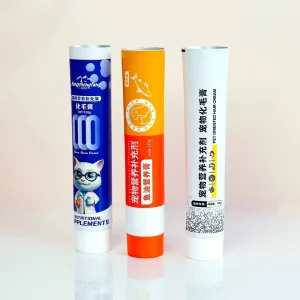 Customized Empty Soft Aluminum plastic Screw Cap Tube Packaging with UV Printing for Pet Food Food Grade Packaging