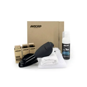 Customized High Quality OEM Box Shoe Cleaner Sneaker Cleaning Kit with Brush Luxury Gift Box 7 in 1 Shoe Care Kit
