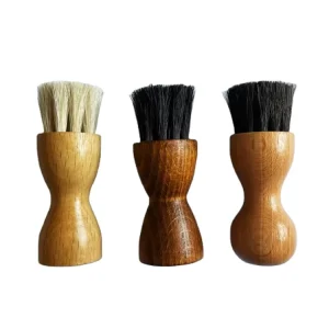 Customized ISO9001 Certified FSC Beechwood Long Portable Grip Horse Hair Pig Hair Shoes Cream Oil Applicator Brush