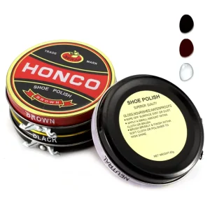 Customized Logo Shoe Polish 16g 40g 80g Leather Shine Waterproof Anti Mildew All Seasons Tin Can Solid Wax