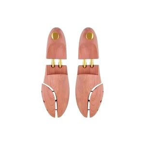 Customized Wood Boot Shoe Trees Red Cedar Wood Shoe Tree With Bright Adjustable Golden Accessories
