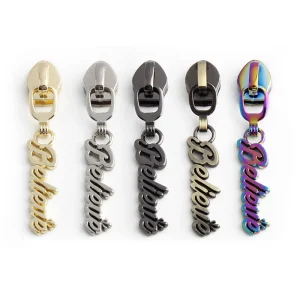 Customized Zinc Alloy Die Casting Zipper Puller #5 Metal Zip Slider Head for Apparel Backpack Leather Crafts OEM Service