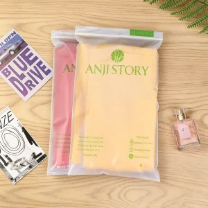 Customized logo Eco Friendly Matte Biodegradable Zipper Bags clear Printing Compostable Sealing Ziplock Bag for Clothes