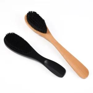 Deluxe Multifunction Custom Wooden Coat Brush with Shoe Horn