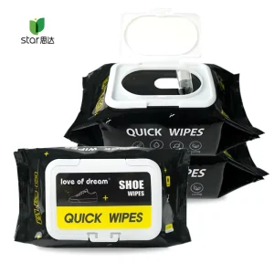 Disposable Shoe Cleaning Wipes for Leather Shoes Sneakers White Shoes Stain Remover Polishing Care Wet Wipes Support OEM