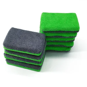 Double Color Microfiber Waxing Applicator Coating Applicator Microfiber Sponge Pad Ceramic Foam Applicator Pad