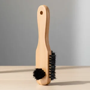 Double Sided Wood Shoe Cleaner Brush Long Hair Bristle Shoe Brush High Quality Household Shoes Brush