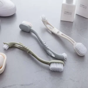 Double headed Long handled Cleaning Shoe Brush Special Shoe Cleaning Brush Soft Bristle Cleaning Brush