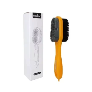 Double sided Suede Brush Sneakers Cleaning Long Handle Rubber Dual purpose Leather Shoes Suede Care Shoe Brush