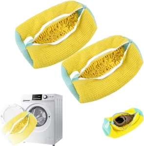 Drawstring Reusable Shoe Washing Bag for Washing Machine Washer Dryer Polyester Material for All Shoe Types