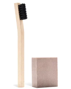 Dry Suede Kit with Wood Handle 1 Cleaning Brush 1 Eraser Lightweight Sneaker Cleaner Shoe Care Removes Marks Spots Scuffs Gently