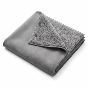 Dual-Sided Suede Coral Fleece Microfiber Car Drying Towel Streak-Free Scratch-Free Super Absorbent Wash Cloth for Auto Detailing