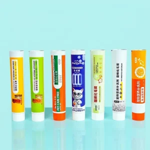 Dual Use ABL Aluminum Plastic Tube Empty Flip Top Screw Cap Combined Packaging for Toothpaste and False Eyelashes