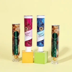 Durable Aluminum plastic Cylinder Screw Eco friendly Toothpaste Packaging Tubes 12.7 35mm Custom UV Printed Private