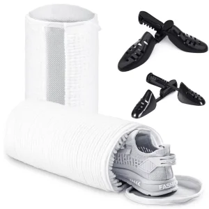 Durable Fluffy Fibers 360 Wrap-around Adjustable Shoe Trees Cleaning Shoe Washing Bag for Washing Machine