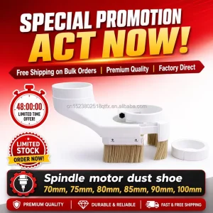 Dust Cover Shoes 70/75/80/85/90/100/125mm Brush Cleaner for Spindle Motor Router CNC Router Machine Parts