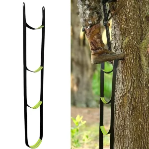 EU Standard Outdoor Twill Jacquard Woven Belt Staircase Nylon High strength Three step Ladder Hunting Ladder Climbing Tree